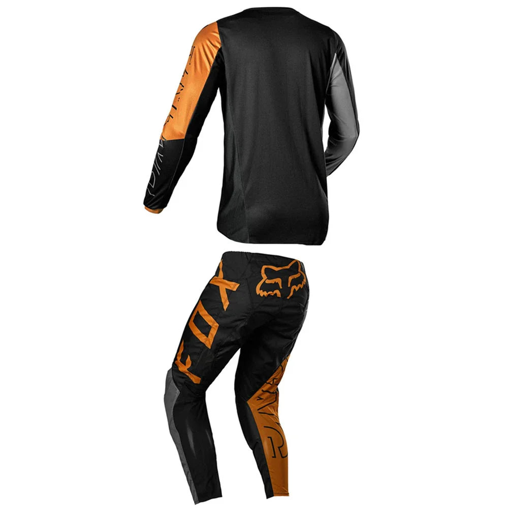 F.O.X Racing 180 SKEW JERSEY/PANTS BLACK/ORANGE - S Size