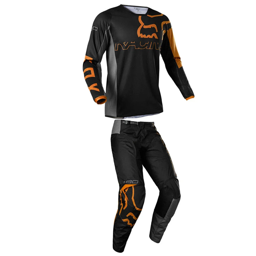 F.O.X Racing 180 SKEW JERSEY/PANTS BLACK/ORANGE - S Size