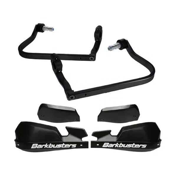 Universal Barkb Hand Guard for All Motorcycles with aluminium brace - Black white