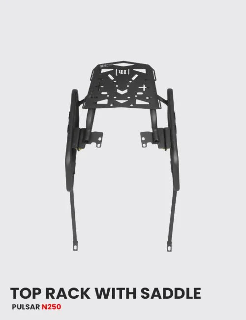 TOP RACK WITH SADDLE STAY FOR N 250 BLACK MATT - SB 709 / HT EXHAUST