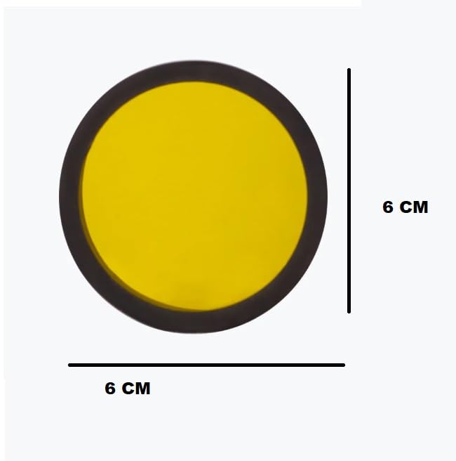 HJG Fog Light Lens Cover /Cap – Yellow ( Round ) - pack of 2
