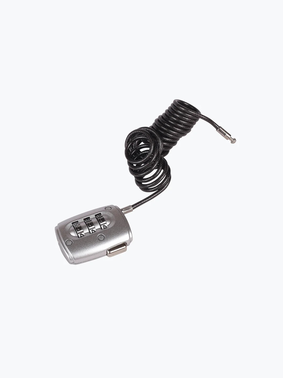 Spring Cord Number Lock Silver