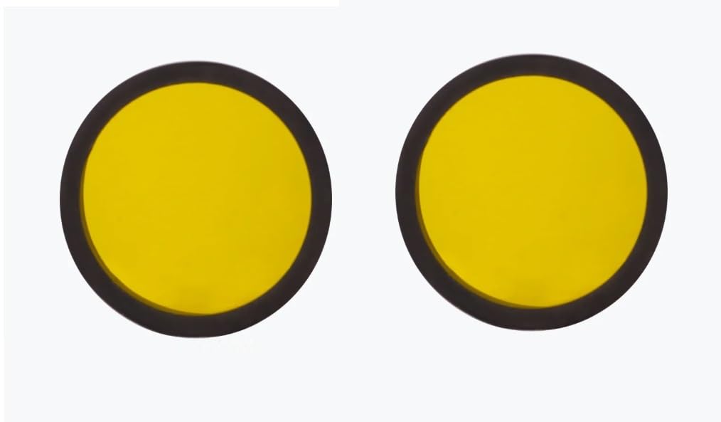 HJG Fog Light Lens Cover /Cap – Yellow ( Round ) - pack of 2