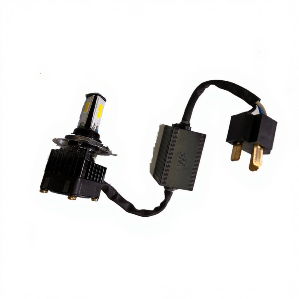 Headlamp bulb LED with cooling fan by SUPER (headlight bulb) for all motorcycle , scooter and cars