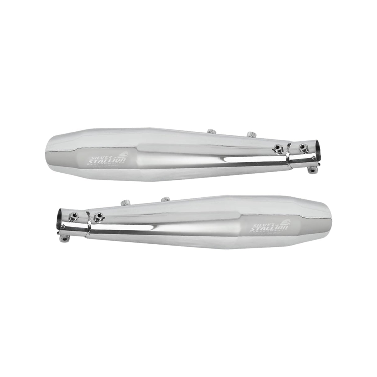 RE Interceptor 650 /GT 650 | SILVER STALLION | DYNO High Performance Exhaust System | Silver Glossy finish | Twin, SS304 - LIFE TIME WARRANTY