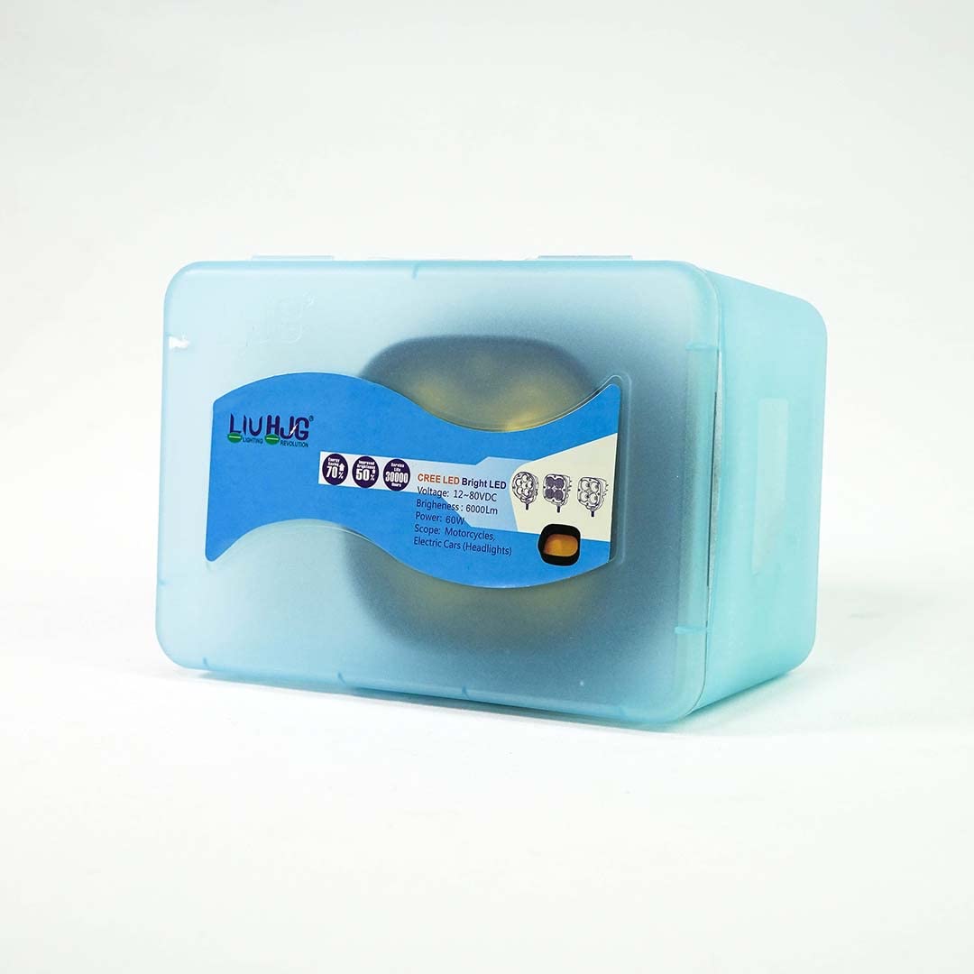 LIU HJG 60W Cree spread and spot Fog light (Set of 2) with yellow filter cap - ( ORIGINAL)