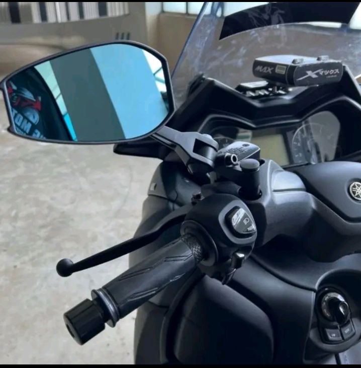 SPIKI Napoleon Ray Mirrors (Pair) | Anti-Glare Oval Mirrors with Short Stem | Anti-Shock | Universal Fit for Motorcycles & Scooters