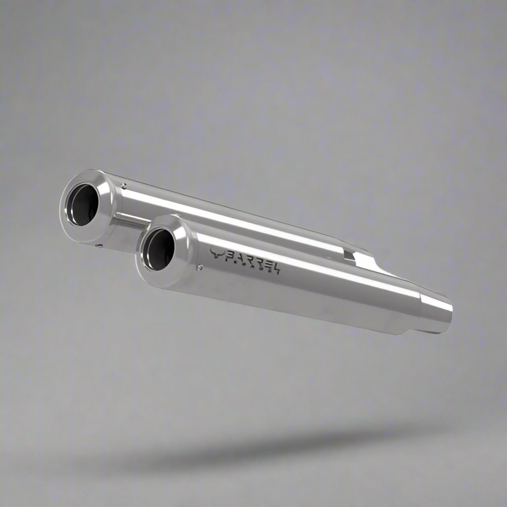 RE GT 650 / INTERCEPTOR 650 BE-10- "BASS MASTER" PERFORMANCE EXHAUST | Polish | RUSTFREE | 1 Year warranty - BARREL EXHAUST