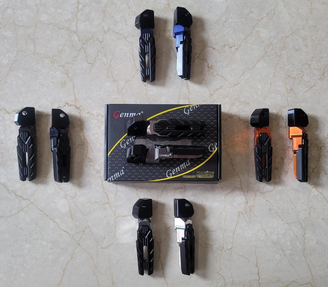 YAMAHA AEROX ACCESSORIES INDIA YAMAHA AEROX REAR FOOTREST SET CNC GENMA