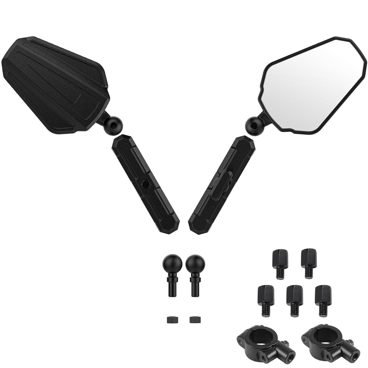 Double adventure 2.0 360 degree rotatable Side Mirror Adv (UNIVERSAL) compatible for all motorcycles - Ideal for Road and Off Road Bikes