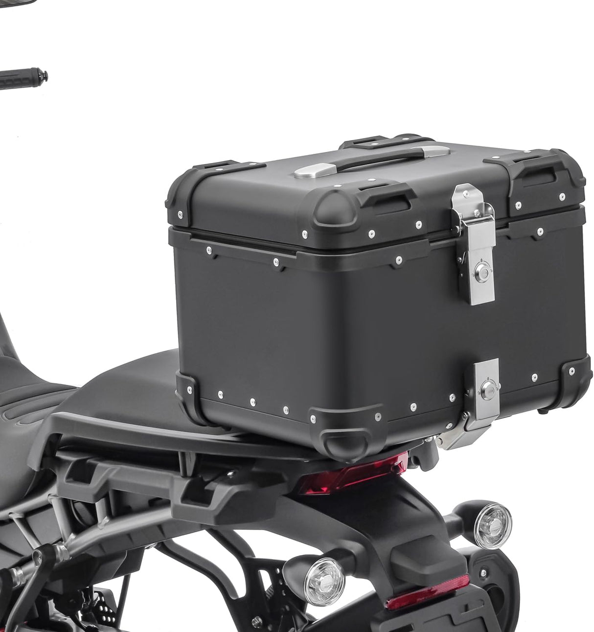 LGP Premium Aluminium Top Case | NERO EDITION ( Top Box ) | Bevelled corner | 45L - BLACK ( COMPATIBLE FOR ALL MOTORCYCLE ) - 1 YEAR WARRANTY