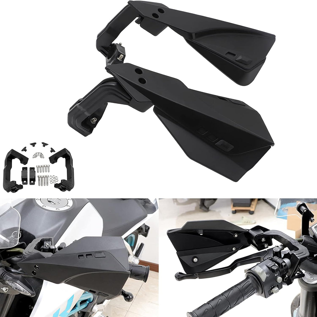 MX Handguard for Dirt Bike, Handlebar Hand Guard (Universal for Bike) BLACK 78 22mm Motorcycle Handguards Protector