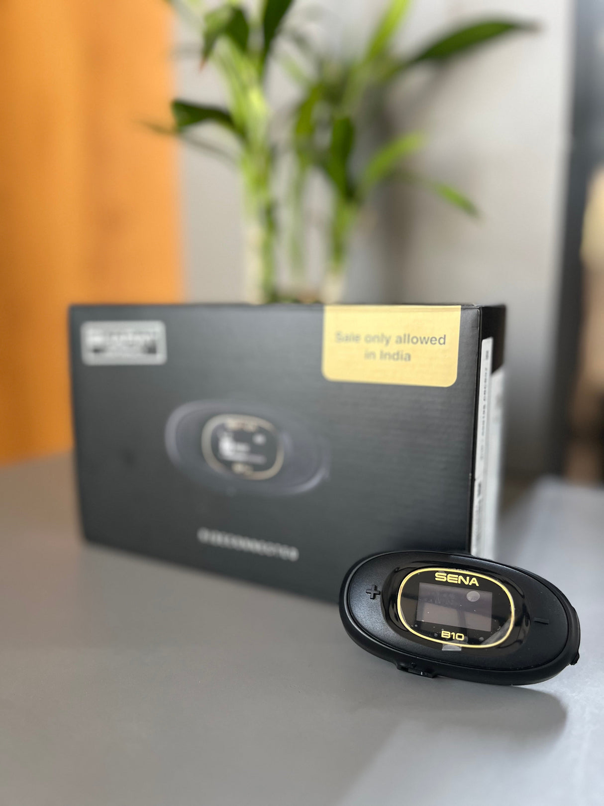 Sena B10 Motorcycle Bluetooth Communication System | Bluetooth Intercom Headset Connecting 4 Riders | HD Speakers | Upto 1KM Range | Upto 16 Hours Battery Life (Supports Android & iOS)