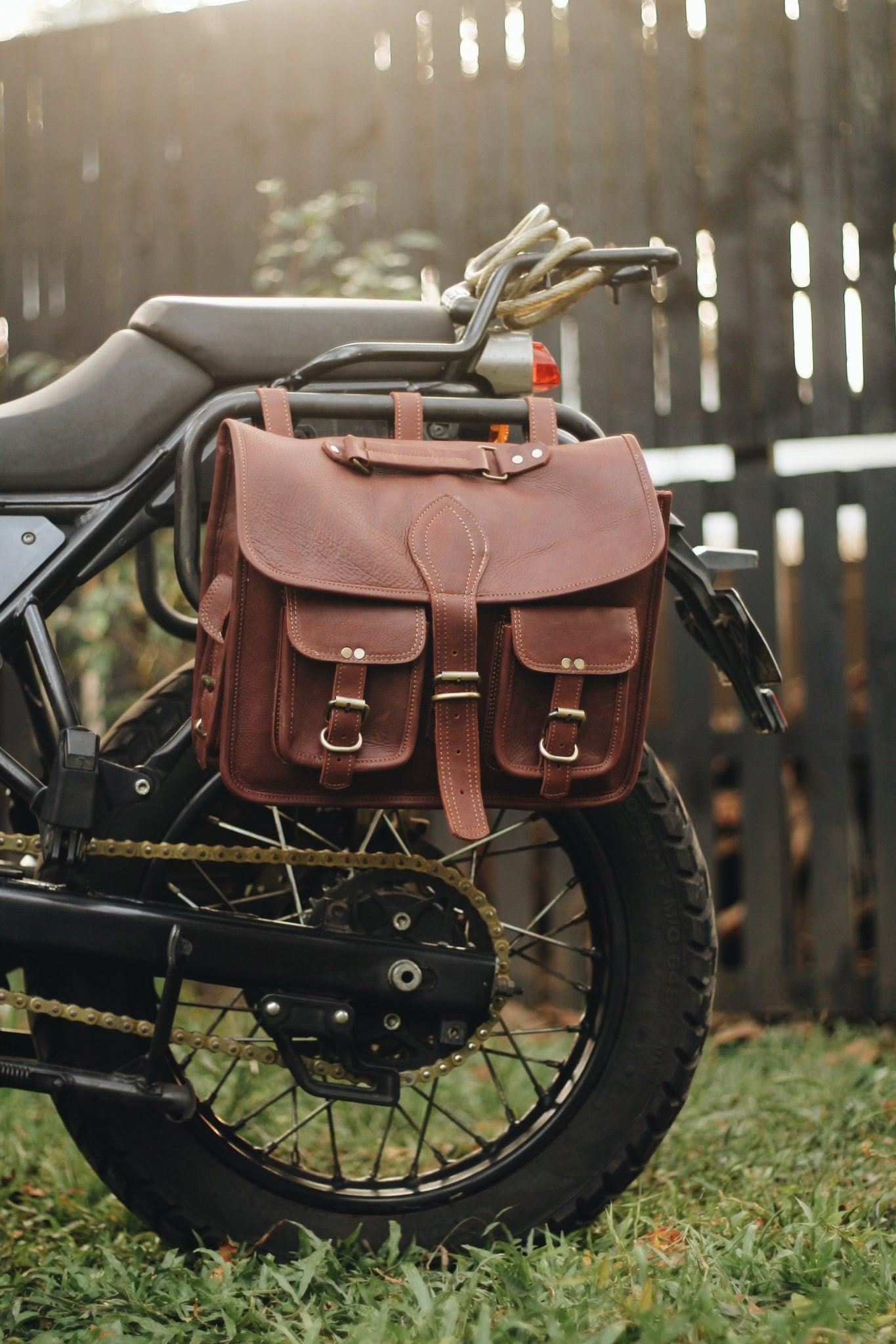 66BHP Executive leather Saddle bag - Moto Modz