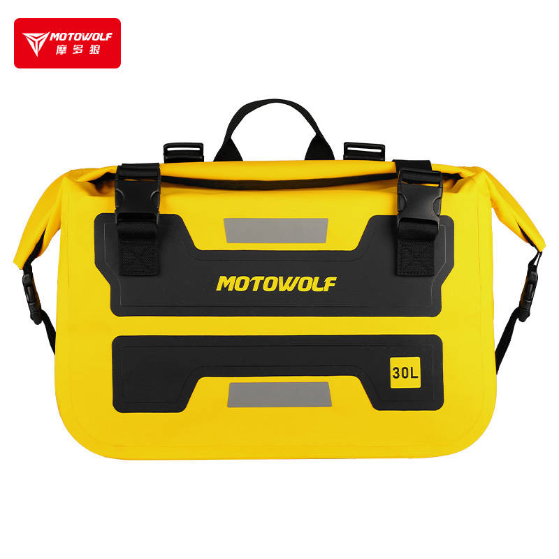 MOTOWOLF HYPERTOUR MDL0720 | 1 Pair | Waterproof Motorcycle Saddle Bags | 30 litres *2 side | Side Bags for Motorbike Travel - Yellow