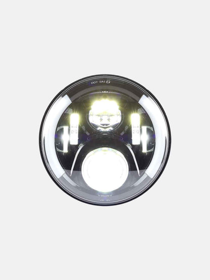 7 Inch LED Headlight With Side Park Light - Moto Modz