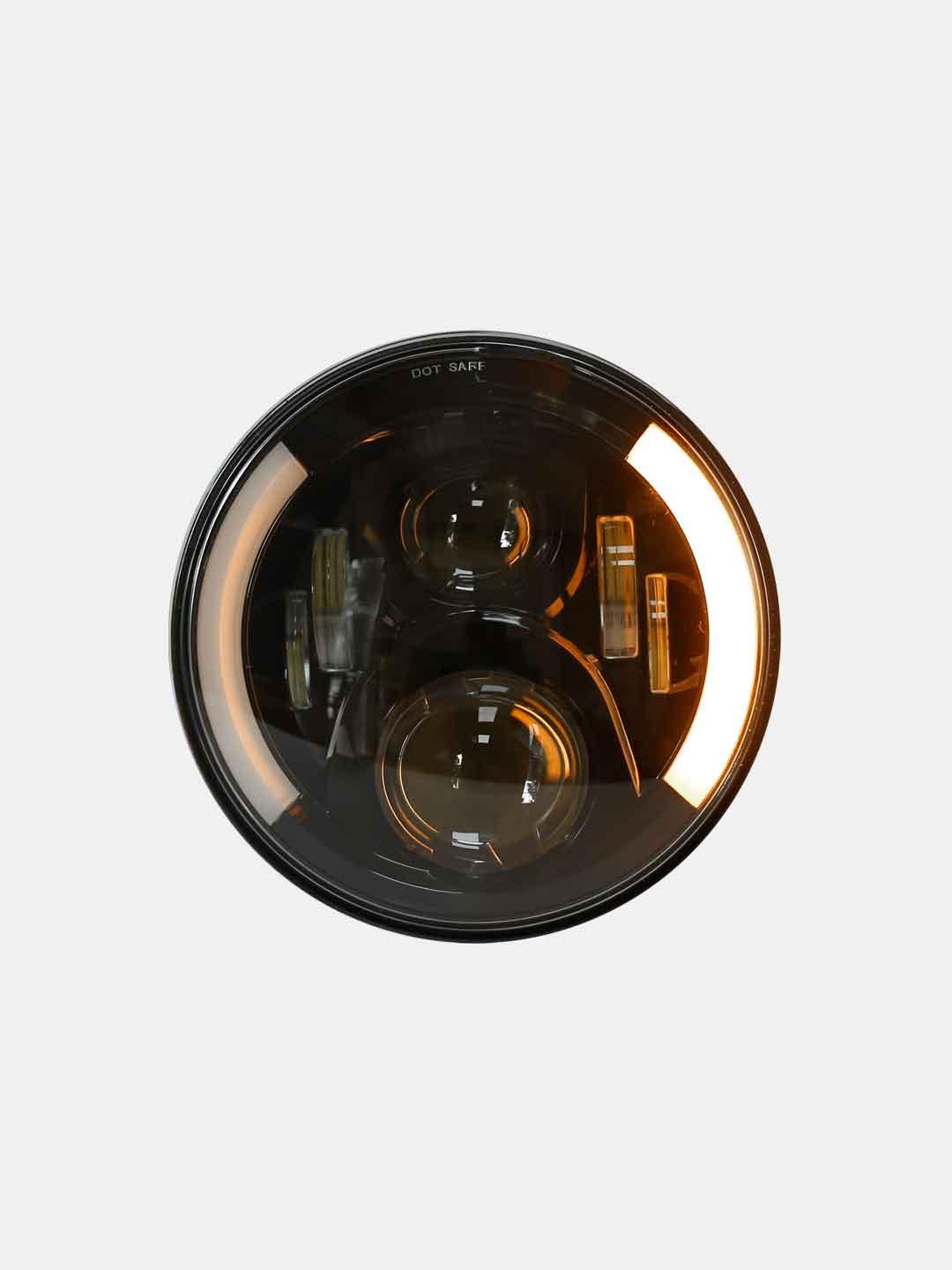 7 Inch LED Headlight With Side Park Light - Moto Modz
