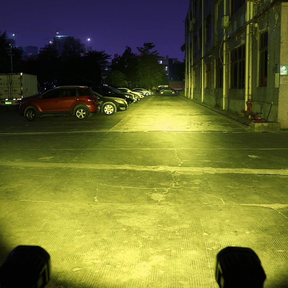 LIU HJG 60W Cree spread and spot Fog light (Set of 2) with yellow filter cap - ( ORIGINAL)