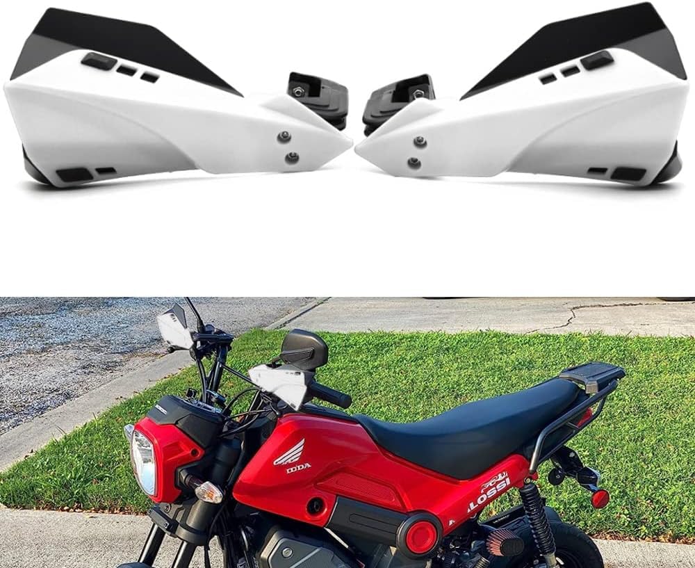 MX Handguard for Dirt Bike, Handlebar Hand Guard (Universal for Bike) White 78 22mm Motorcycle Handguards Protector