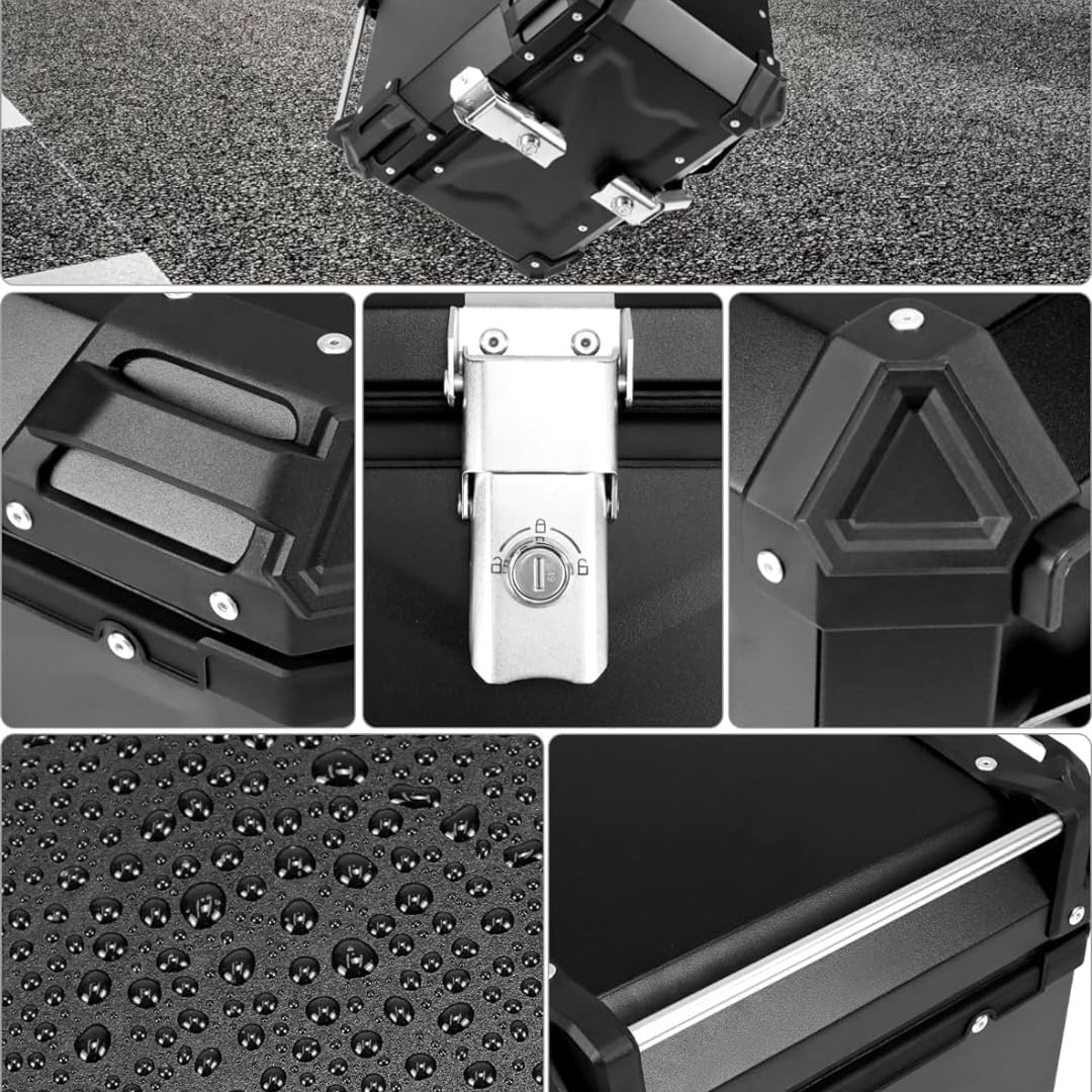 ADVENTURE TOP BOX FOR HIMALAYAN 411/450 ( CASE) 45LTRS BLACK PREMIUM BY LGP - UNIVERSAL