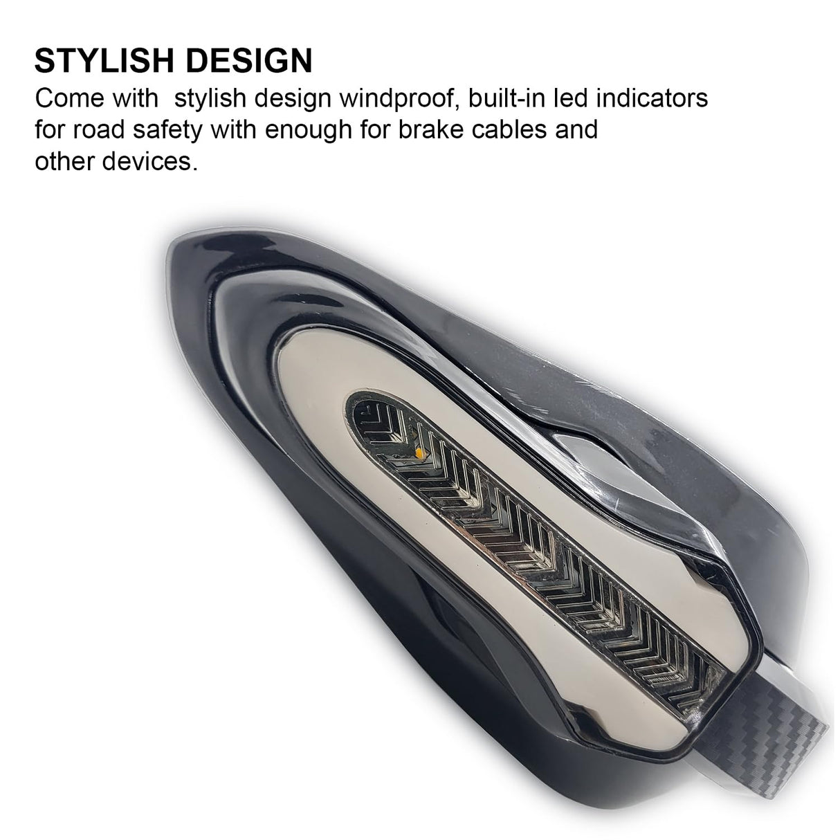 Universal Motorcycle Handguards With Yellow Running LED and Blue COB Light for All Bikes - LIUHJG