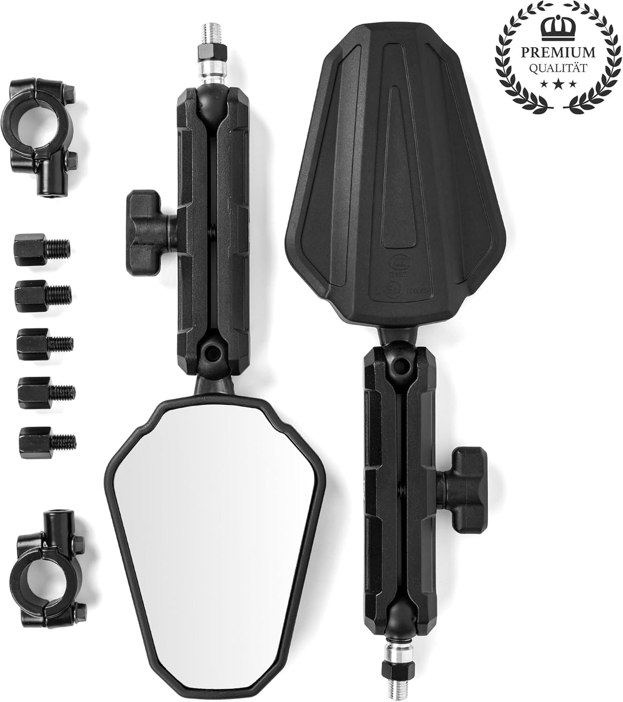 Double adventure 2.0 360 degree rotatable Side Mirror Adv (UNIVERSAL) compatible for all motorcycles - Ideal for Road and Off Road Bikes