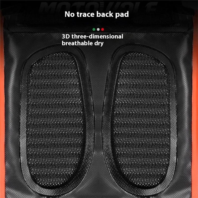 MOTOWOLF MDL0714 30L Motorcycle Cycling Backpack Waterproof PVC Large Shoulders Bag with External Elastic Net Pocket - Yellow