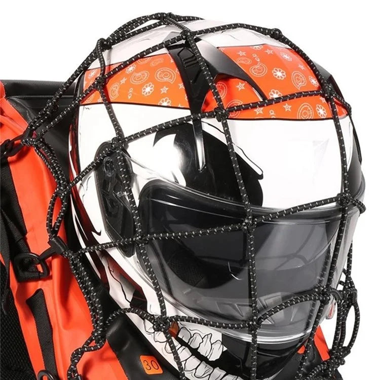 MOTOWOLF MDL0714 30L Motorcycle Cycling Backpack Waterproof PVC Large Shoulders Bag with External Elastic Net Pocket - Yellow