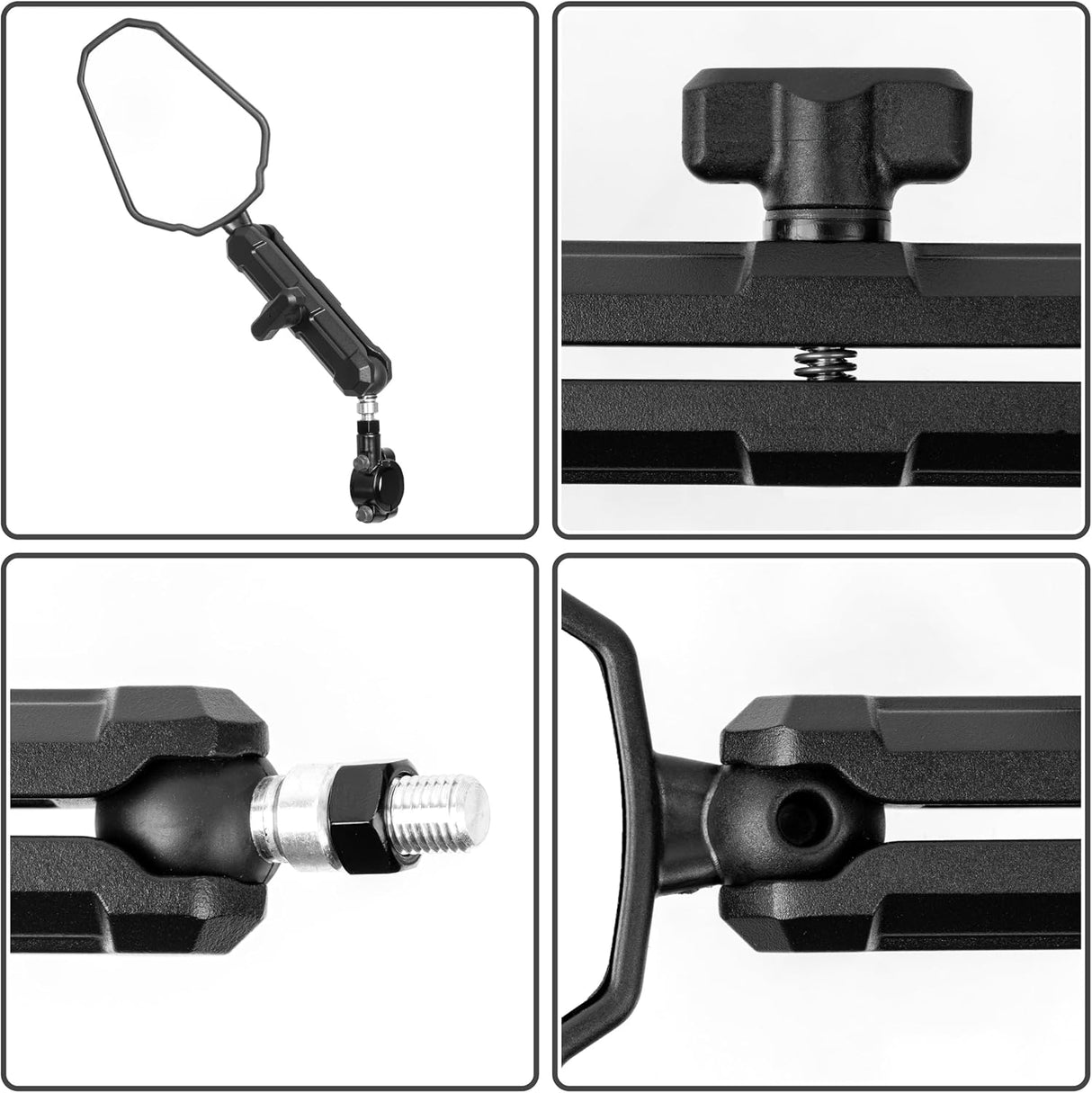 Double adventure 2.0 360 degree rotatable Side Mirror Adv (UNIVERSAL) compatible for all motorcycles - Ideal for Road and Off Road Bikes