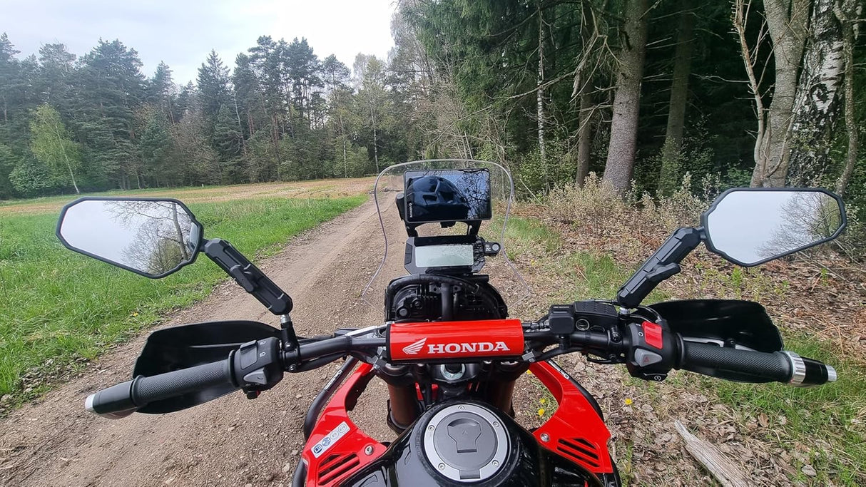 Double adventure 2.0 360 degree rotatable Side Mirror Adv (UNIVERSAL) compatible for all motorcycles - Ideal for Road and Off Road Bikes