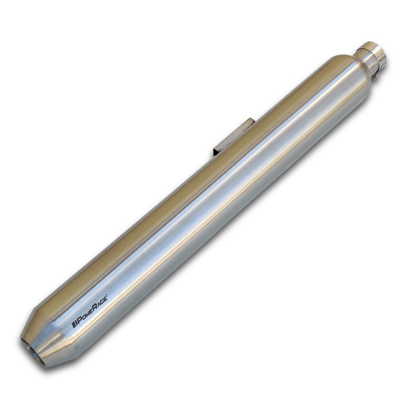 Slip-Ons Exhaust for RE 350 500 Brushed Steel Finish (Long Type)
