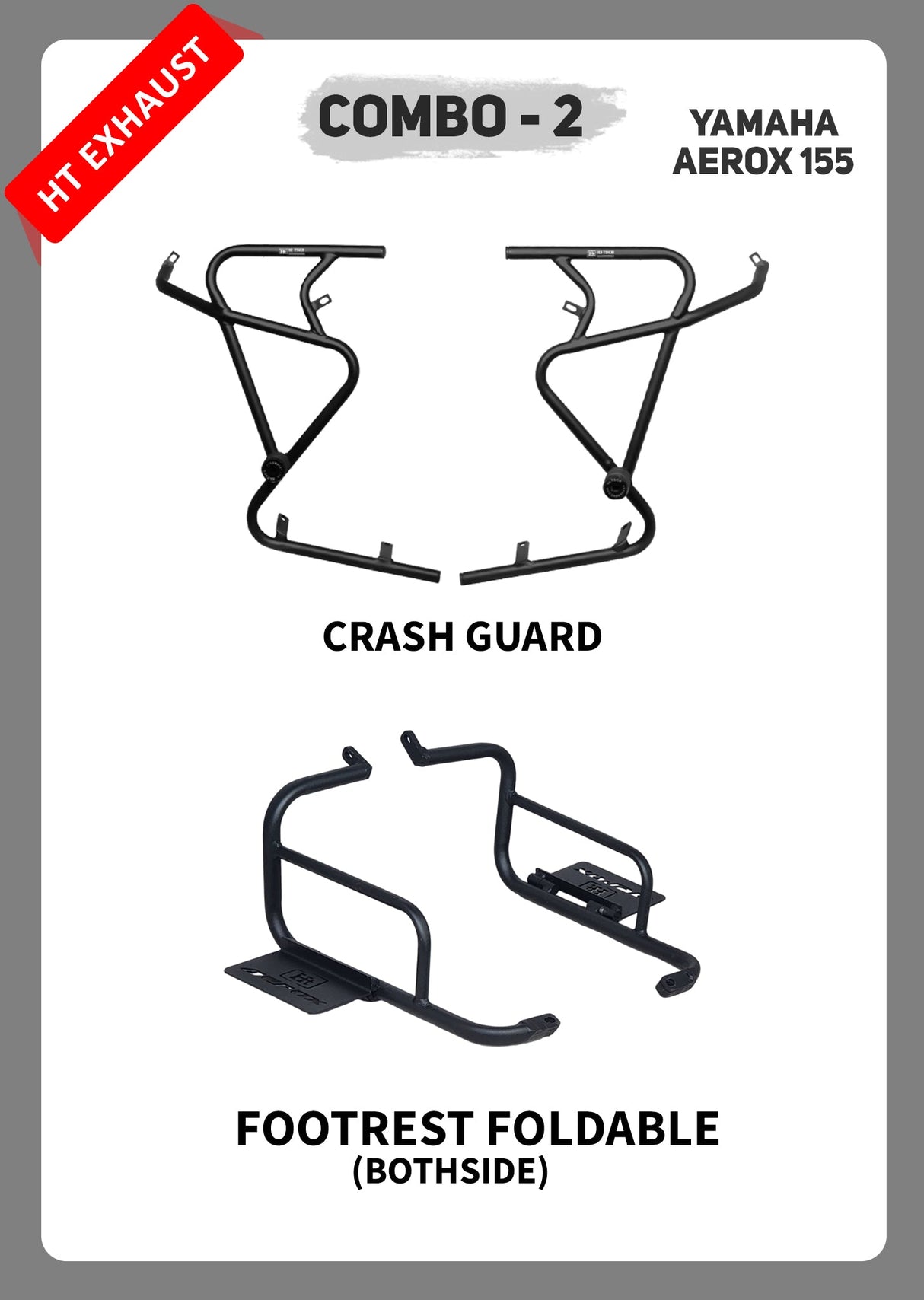 AEROX COMBO 2 CRASHGUARD + FOLDABLE FOOTREST