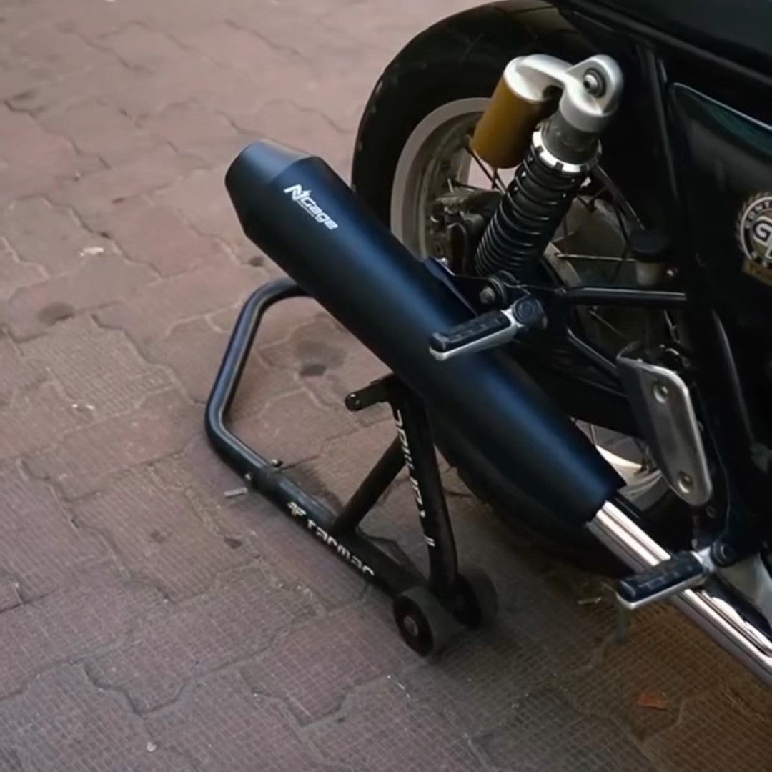 Ngage Roxor Powerflow Exhaust For Interceptor 650/ GT 650 Chrome – Matt Black