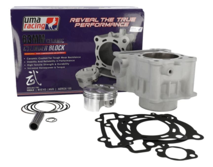 UMA RACING MT15/R15/AEROX CYLINDER BLOCK 63MM X PRO PISTON 02B00590