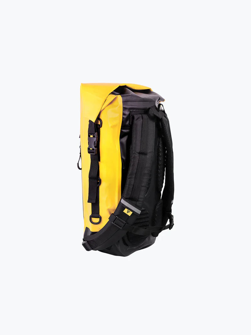 MOTOWOLF MDL0714 30L Motorcycle Cycling Backpack Waterproof PVC Large Shoulders Bag with External Elastic Net Pocket - Yellow