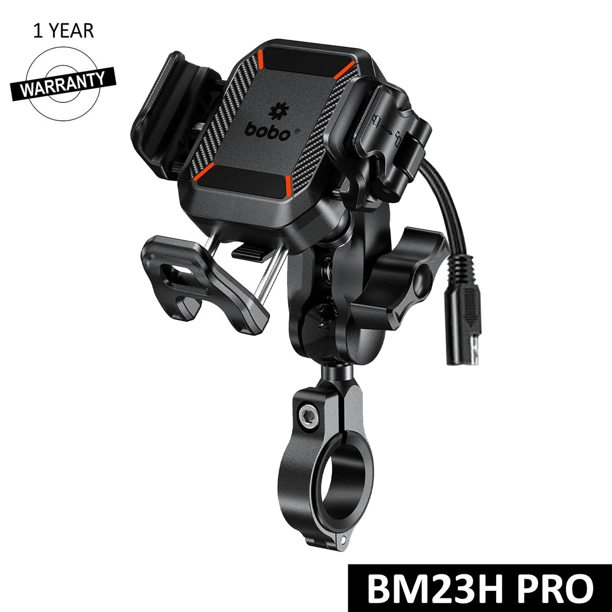 BOBO BM23H/M PRO Bike Phone Holder with Wireless & 36W USB-C Charging and Anti Vibration