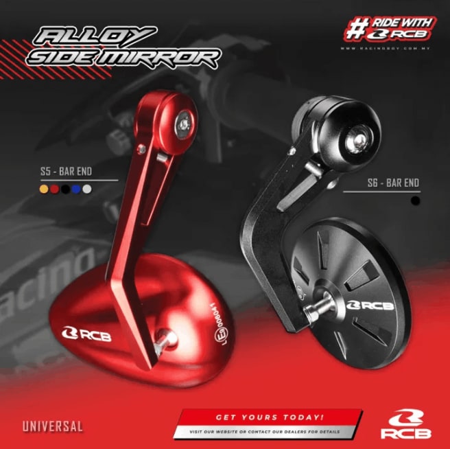 RCB S6 ALLOY SIDE MIRROR BAR-END 01MR007