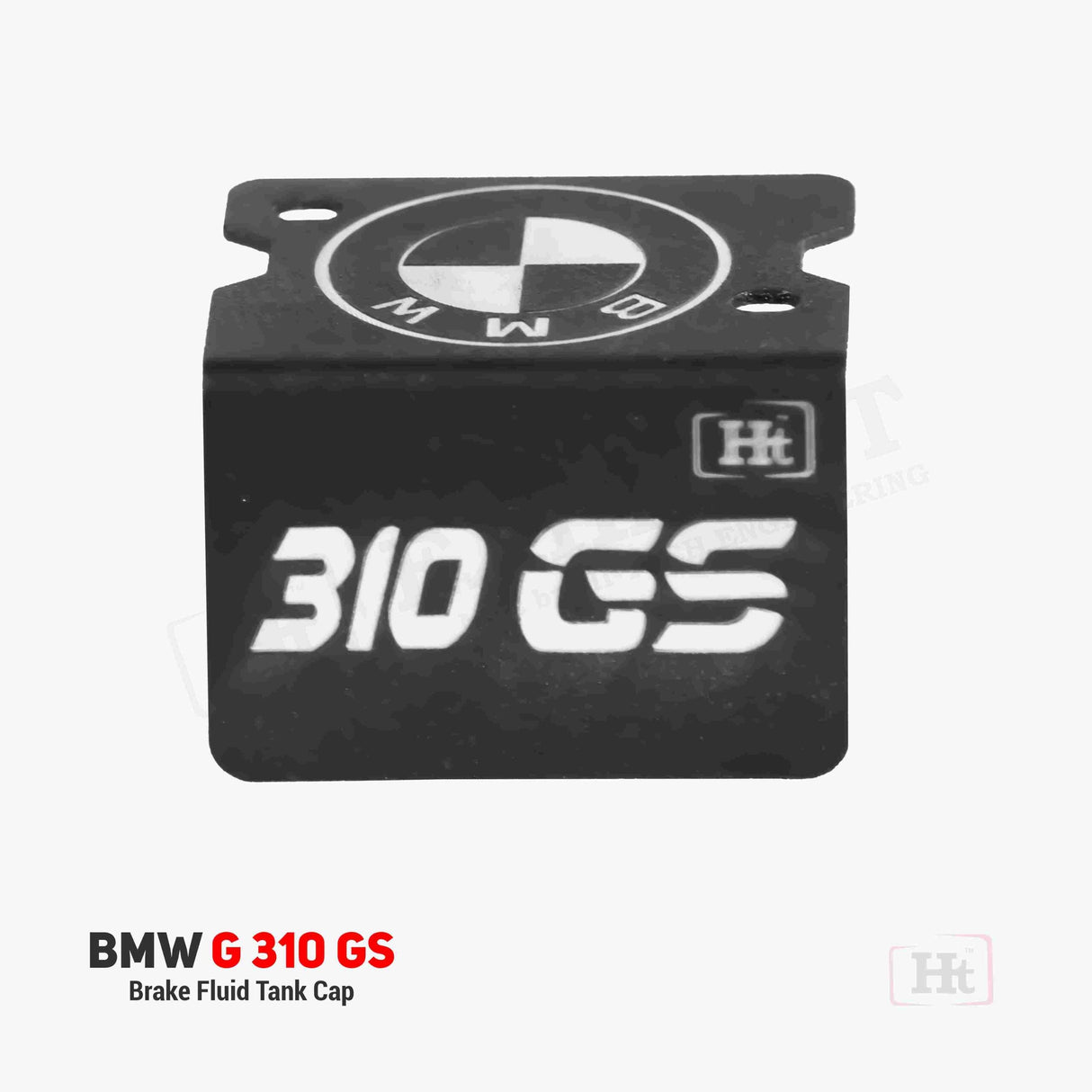 BMW 310 GS front disc brake tank CAP Stainless steel Black matt