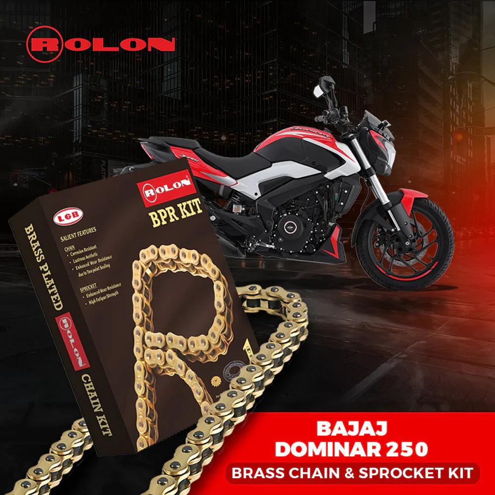 Bajaj Dominar 250 Rolon Brass Chain & Sprocket Kit