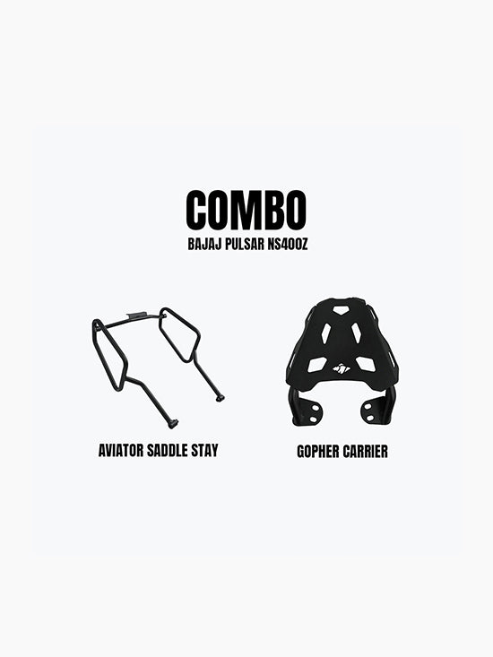 Bajaj NS 400Z Aviator Saddle Stay & Gopher Carrier Combo