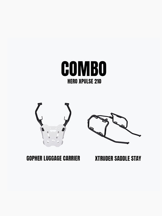 Hero X Pulse 210 Xtruder Saddle Stay & Gopher Carrier Combo