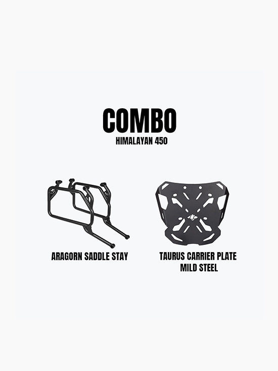 RE Himalayan 450 Aragorn Saddle Stay & Taurus Carrier Plate MS Combo