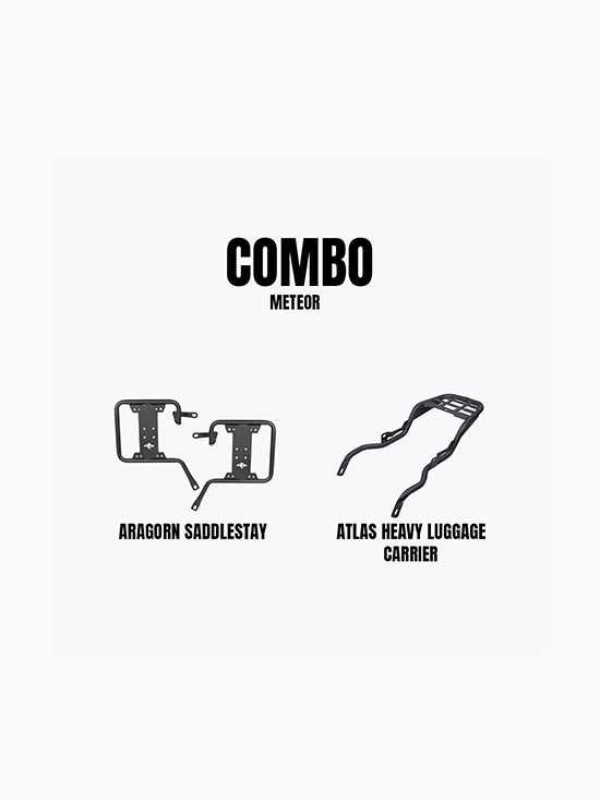 Meteor Atlas Heavy Luggage Carrier & Aragorn Saddle Stay Combo
