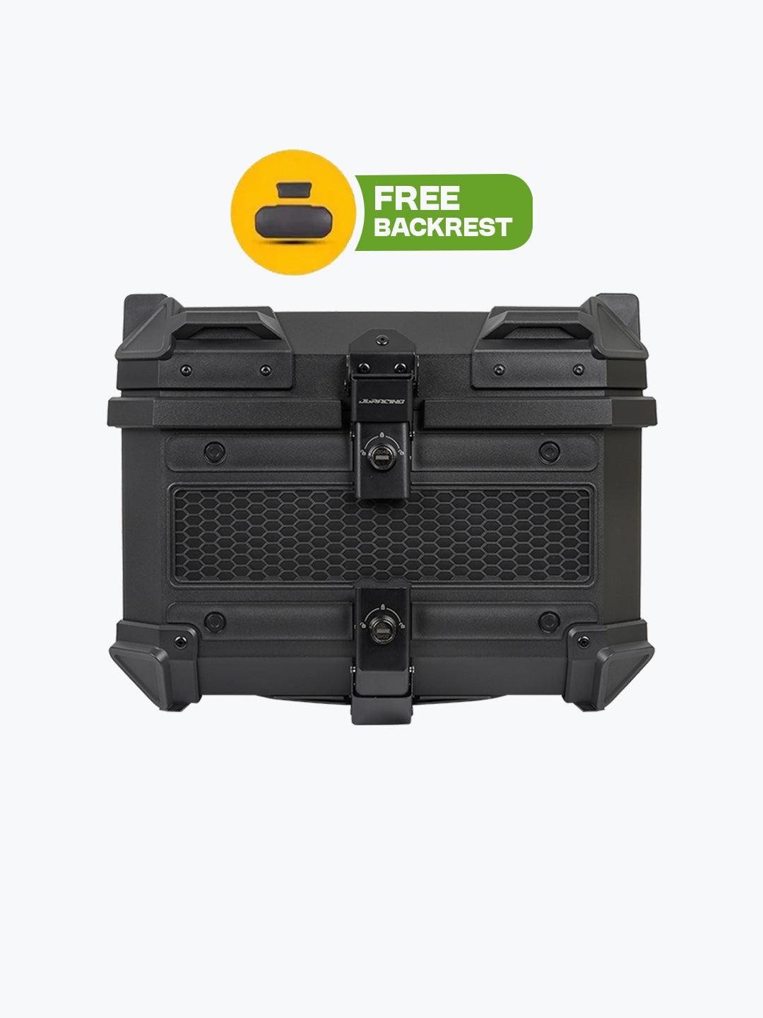 JB Racing Top Box MC 45L Black Economy With Backrest Pad