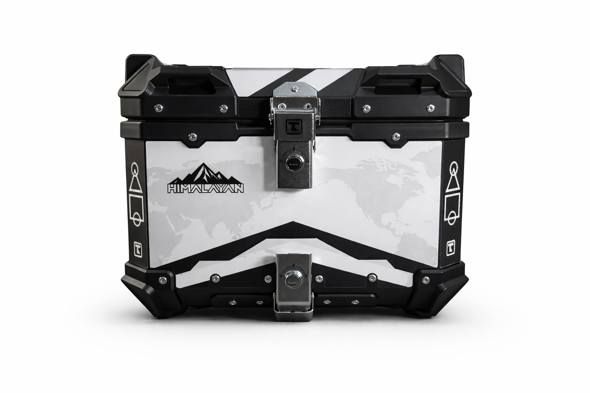 TAANC Overlander 117 Touring Setup 03 – Himalayan 45 Top Box + Twin 36 Panniers | Aluminium Combo