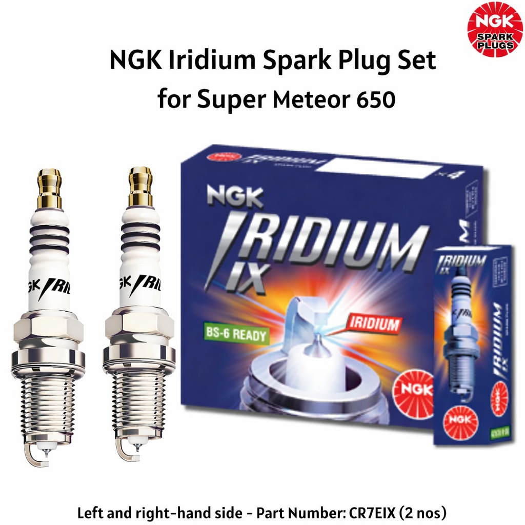 RE Super Meteor 650 NGK Iridium Spark Plug Set ( pack of 2 )
