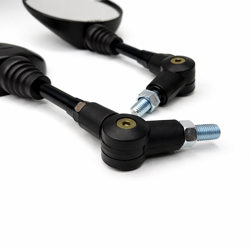 SPIKI CF Touring Mirrors (Pair) | 360 Degree Foldable Rear View Mirrors | Wide View | Universal Fit for Motorcycles