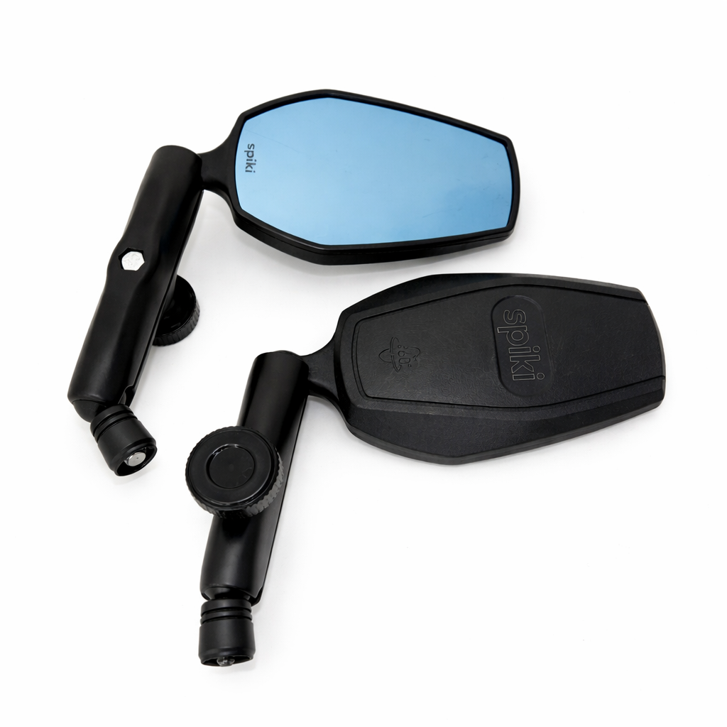 SPIKI ( NOMAD SERIES ) Adventure 4.0 Motorcycle Mirrors | Dino-Lock Adjustment | 360° Rotatable Universal Side Mirrors for Road & Off-Road Riding ( UPGRADED )