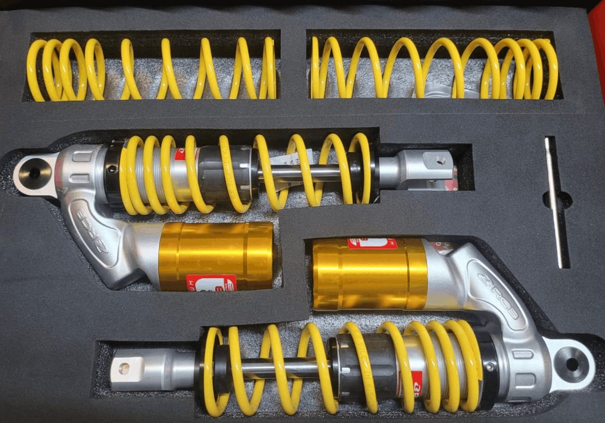RCB VE SERIES SUSPENSION REAR SHOCK ABSORBER FOR AEROX YELLOW GOLD 01A0171Y