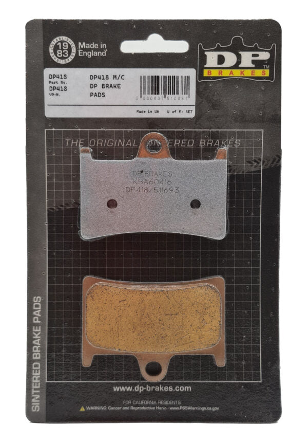 DP Sintered Brake Pads for Yamaha R1 M (2015-2022)- Standard